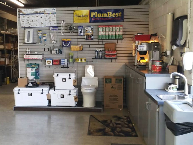 Kelly's Pipe & Supply Las Vegas interior PlumBest display